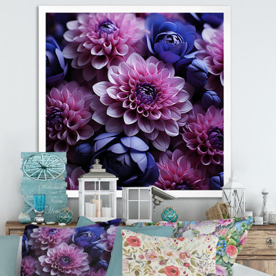 Purple Mums Blooming Bouquet - Mums Wall Art