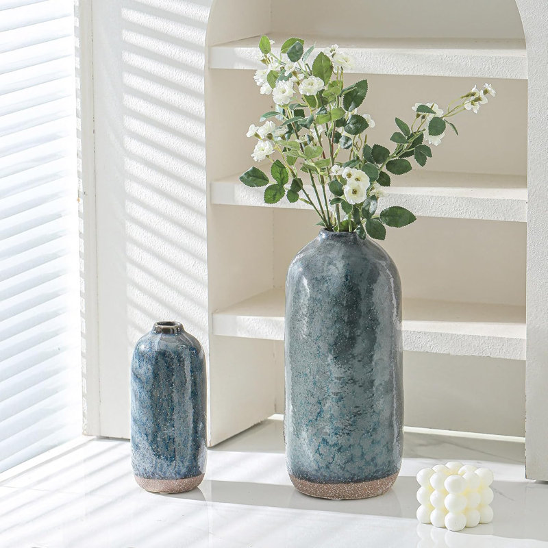 Grey Blue Ceramic Vase