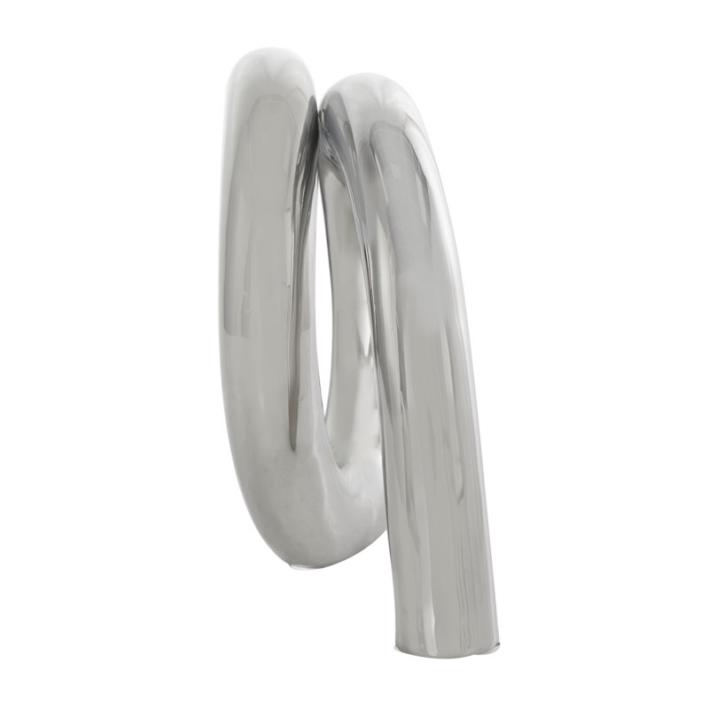 Sculpture en céramique Pandra, H 8,25 po x l 11,6 po x P 3,85 po, Argent