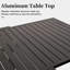 Table de salle à manger extensible pour terrasse de 53 à 106 po pour 6 à 8 personnes, en aluminium, en métal, en aluminium, rectangulaire, pour la véranda