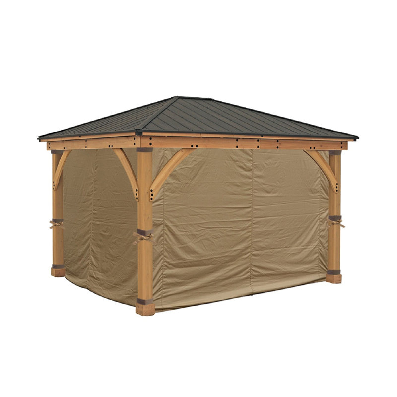 APEX GARDEN Polyester Side Wall for Gazebo, Beige