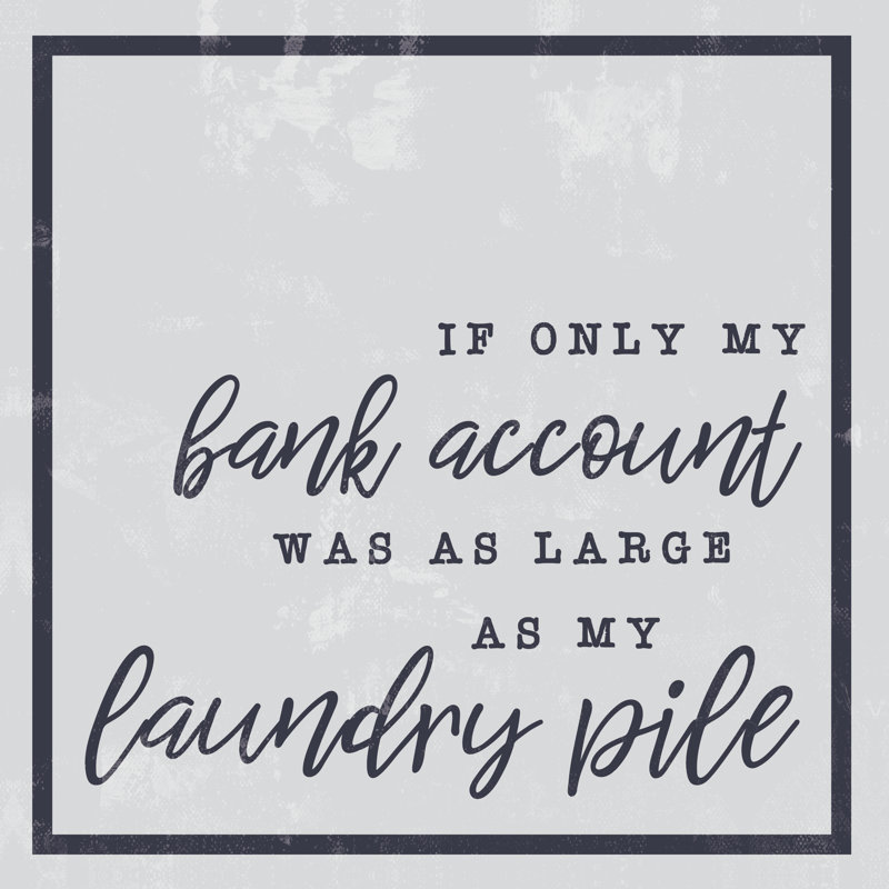 If Only Bank Account - Wrapped Canvas Print, 30cm H x 30cm W x 3.8cm D