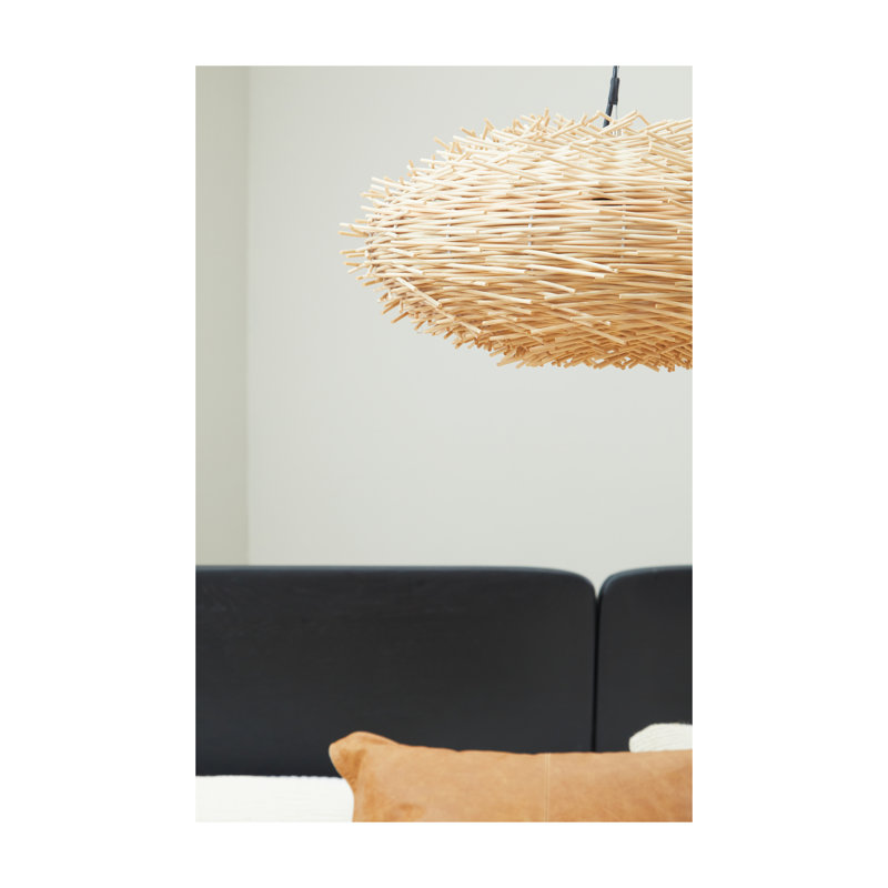 Luminaire suspendu sphère naturelle 1 lumière Ebeling