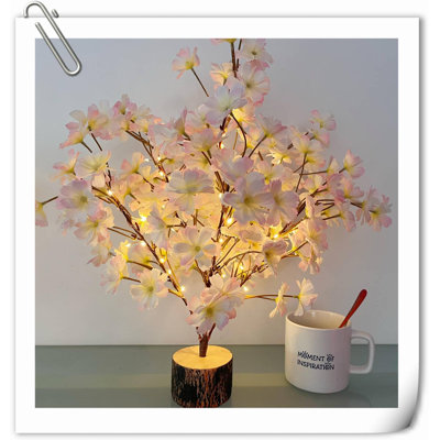 Artificial Tree For Table Decor, 2FT Birch Tree With LED Lights, Warm White Fairy Lights Spirit Tree Lamp For Home Indoor Tabletop Centerpiece, Battery Powered, Timer