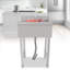 21.6'' L x 19.6'' W Silver Freestanding Handwash Station with Faucet