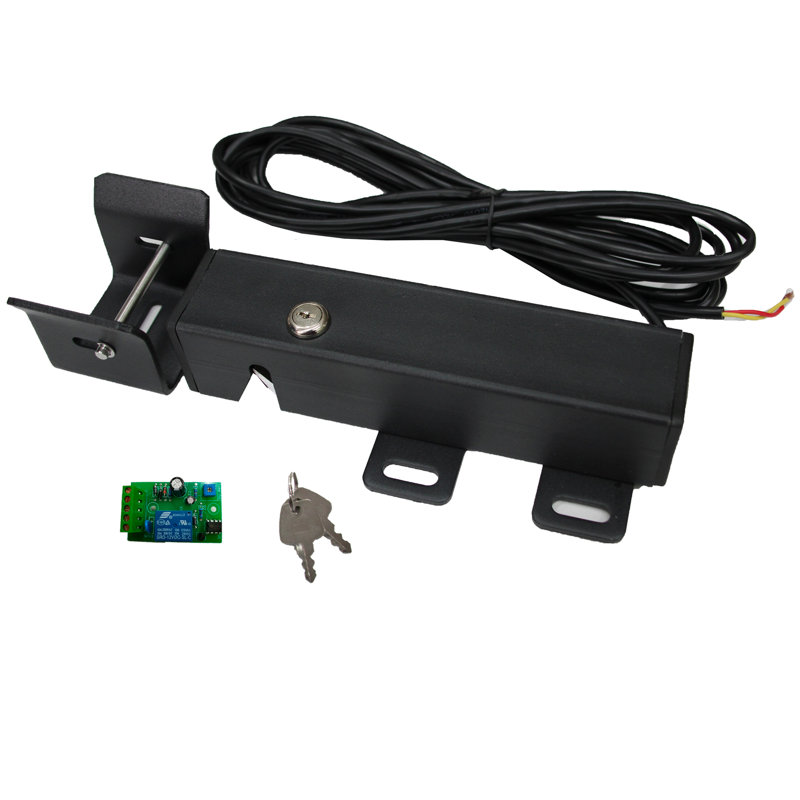 Black Electric Lock for Swing Gate Opener with Keys