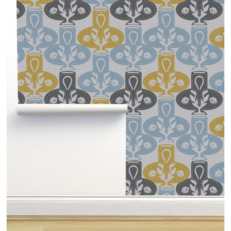 Rouleau de papier peint auto-adhésif texture L 6 pi x l 24 po Monor Designs, Damas
