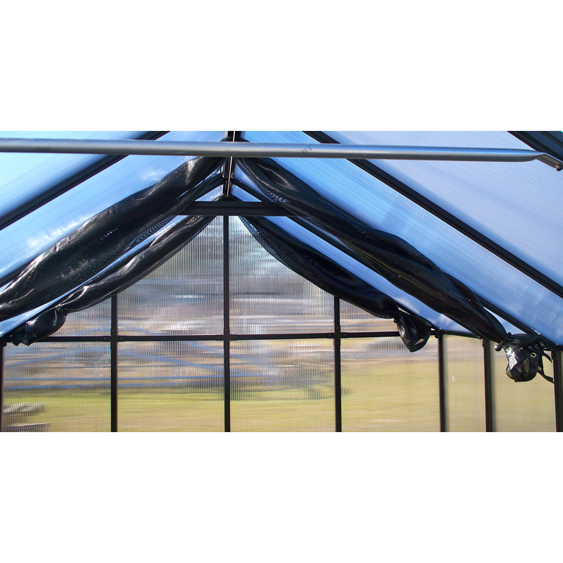 Monticello Premium Polycarbonate Commercial Greenhouse, Black, 90" H x 101" W x 8" D