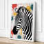 Zebra in Motion Eclectic - Wrapped Canvas-178475882-178475891