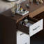 Arkadij 3 Drawer High Gloss Dressing Table, Bedroom Vanity Desk-359403635