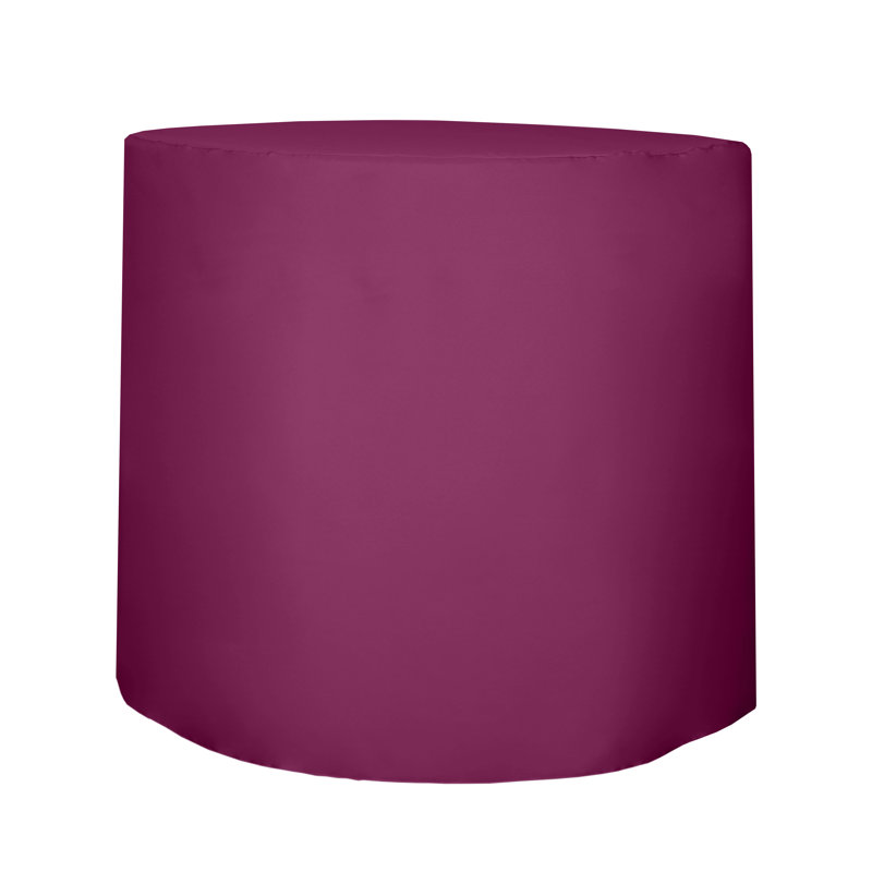 Javin Solid Color Round Tablecloth, Raspberry Red, 5