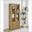 Vitrine à 4 tablettes Idaho Mango avec finition en bois naturel, parfaite pour le rangement organisé et la présentation élégante dans n'importe quelle pièce-809241808