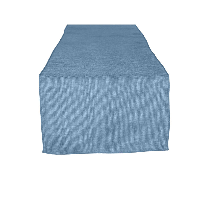 Iona-Lilly Solid Colour Table Runner, Light Blue, 12" H x 108" W x 0.5" D