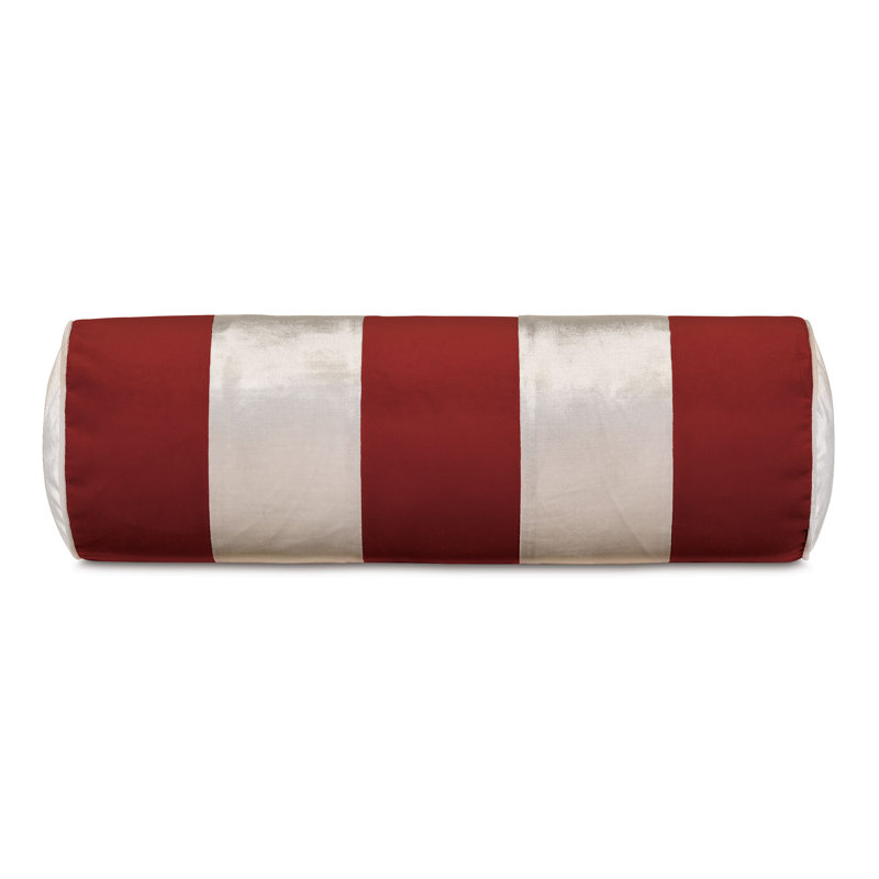 Tenenbaum Bolster Pillow Cover & Insert, Red/White