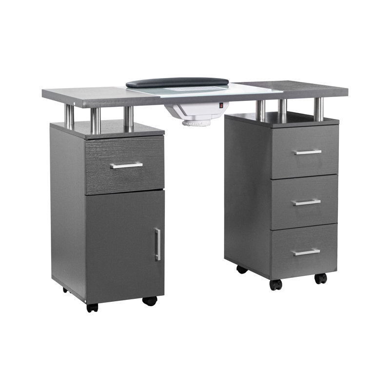 8.99'' x 20.99'' Craft Table with Wheels, Grey