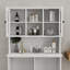 Armoire de salle de bain inclinable à deux compartiments avec panier à linge haut et 2 tablettes réglables-593208870