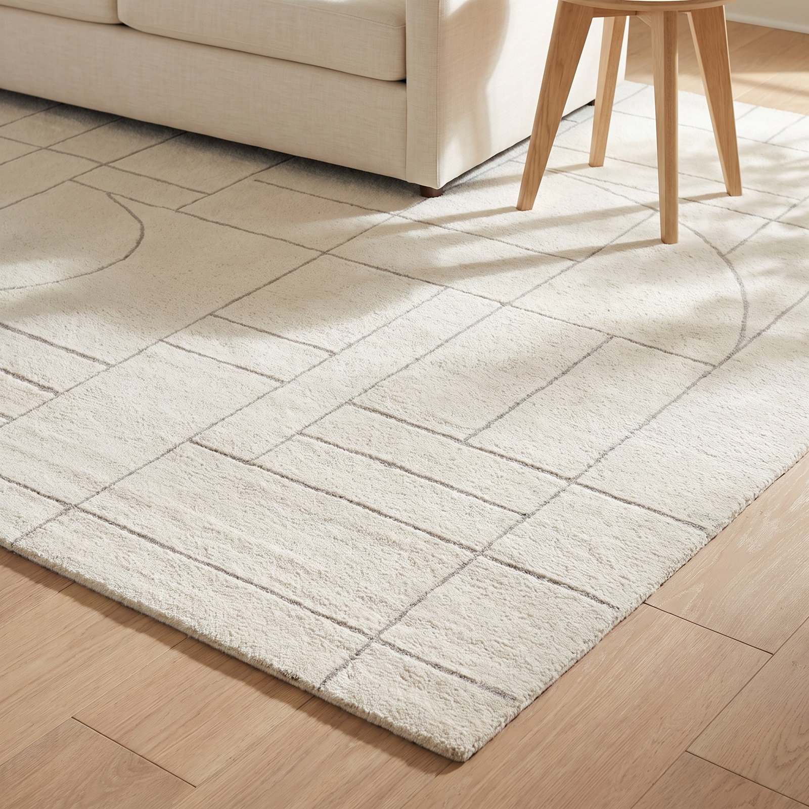 Lorette Hand-Tufted Geometric Rug, Rectangle 9' x 12'