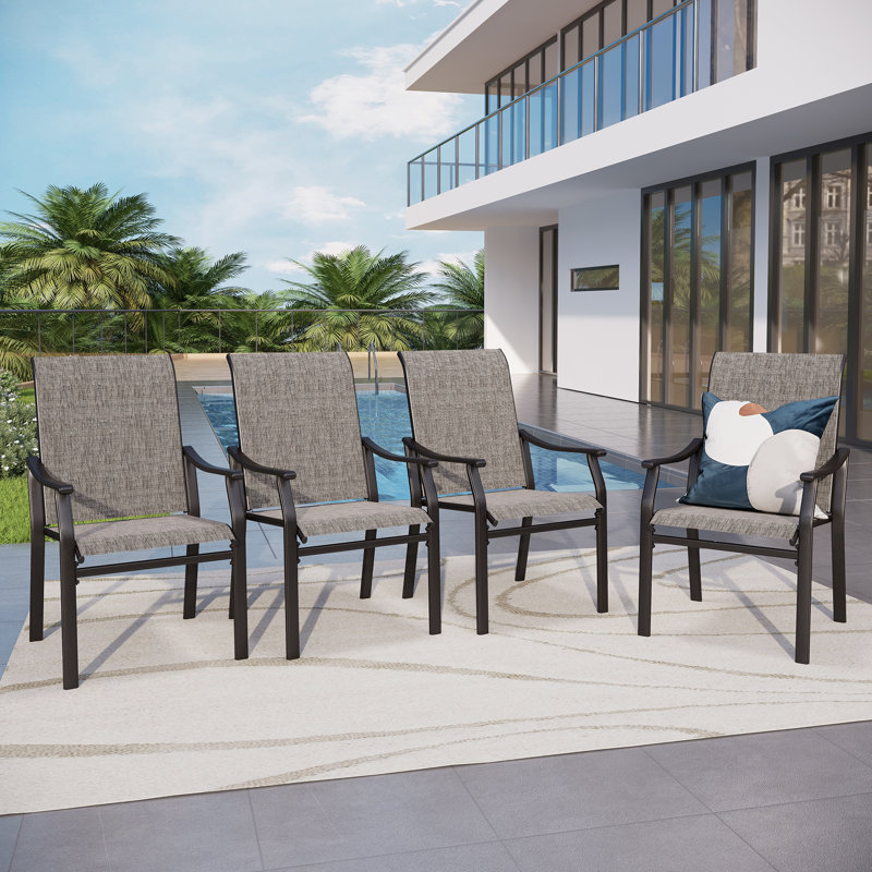 Patio Dining Armchair, Set of 4