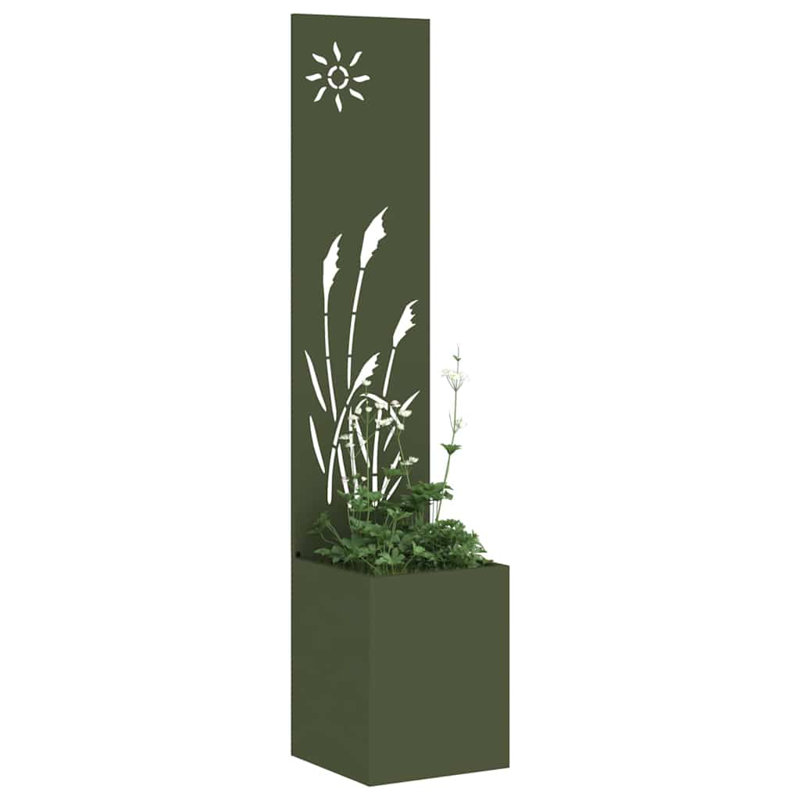 Planter Box, Olive Green, 140cm H x 32cm W x 32cm D