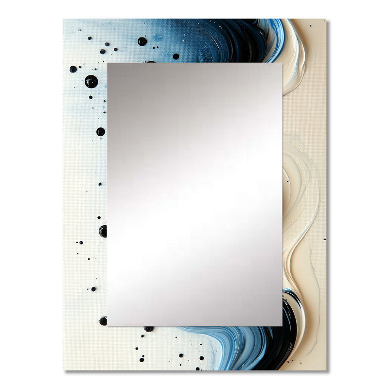 Miroir mural moderne Drip Paint, 32 po x 24 po