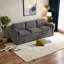 Canapé 89 po surdimensionné en chenille confortable 89 po - Couchette 3 places avec assise profonde et soutien lombaire, gris-85583551