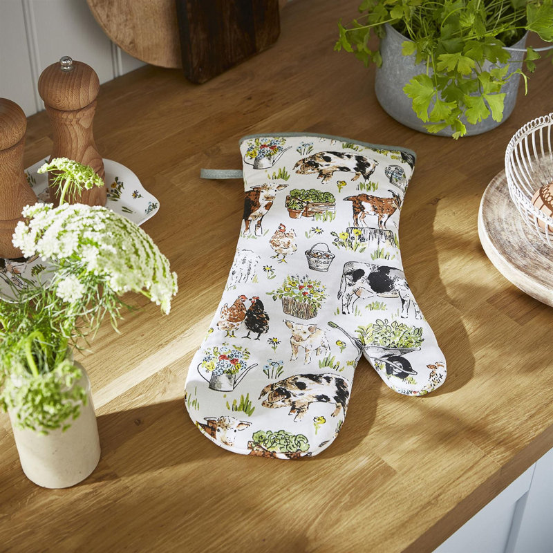 Ulster Weavers Portman Farm Animal Print 100% Cotton Oven Glove