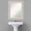 Miroir mural de salle de bain non biseauté blanc 23,5 po x 29,5 po Parlor-55546352