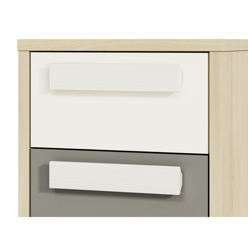 Azani 40cm W Manufactured Wood Bedside Table, Platinum Grey