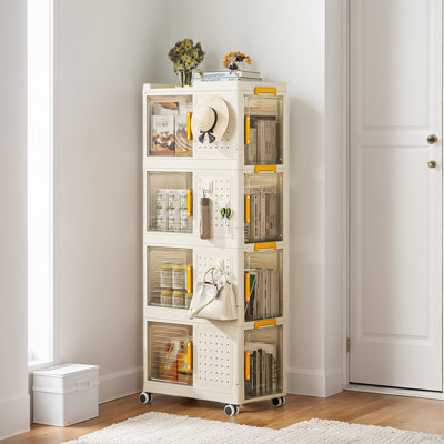 51.6'' H x 22'' W Book Cart with Wheels