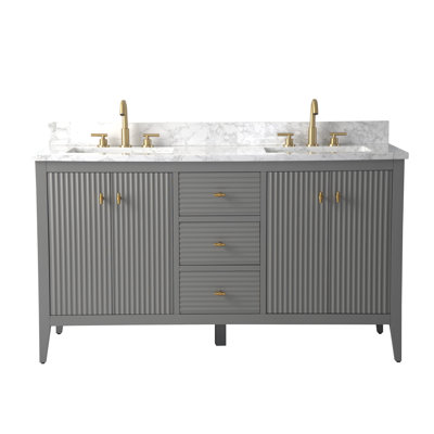 60" Double Bathroom Vanity Set