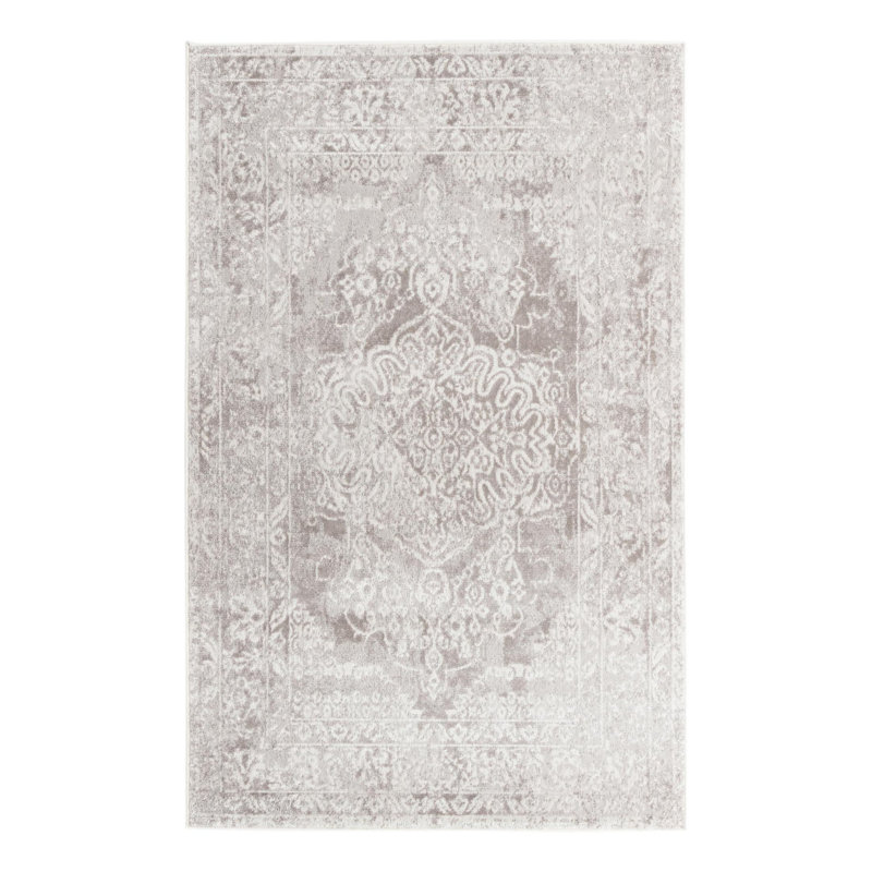 Tapis oriental gris / ivoire Dayton, Rectangle de 5 pi x 8 pi