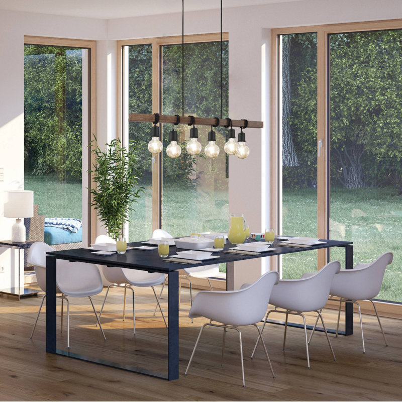 Ayaana 6 - Light Black, Dark Brown Kitchen Island Pendant