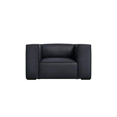 Ironesha Upholstered Full Grain Leather Armchair