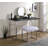 Black & Chrome Finish Vanity Desk-1775535032