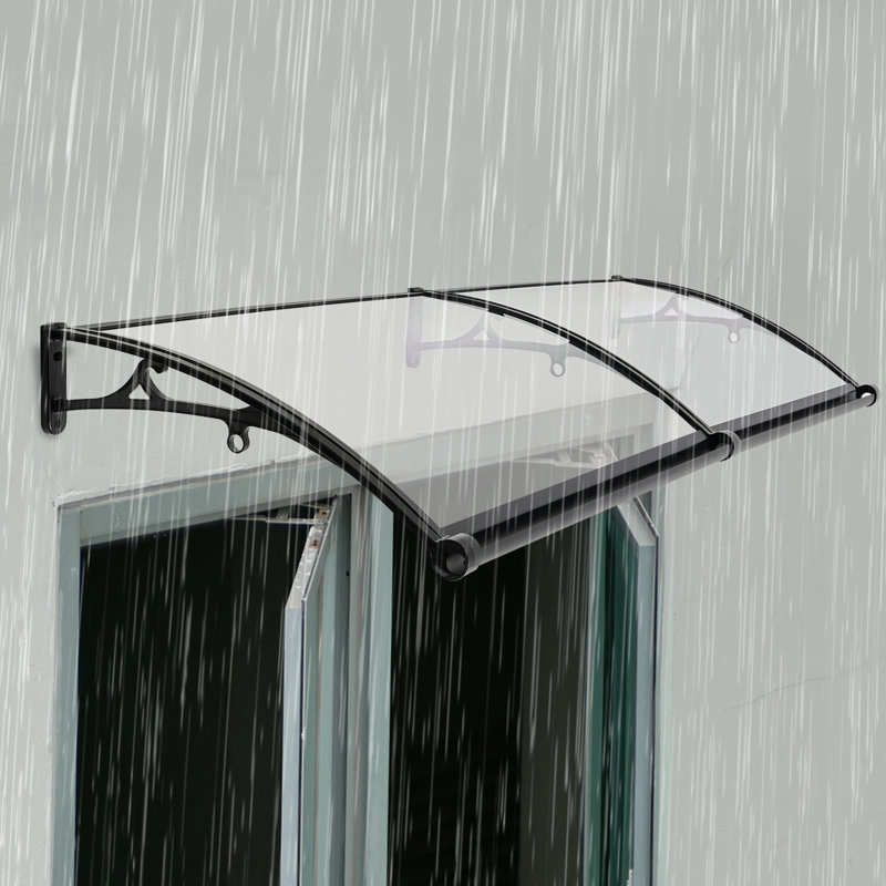 Auvent de porte / fenêtre rétractable en polycarbonate DENFER, Transparent