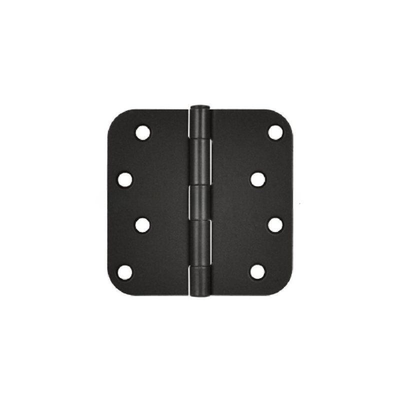 Deltana S44R51B 4" x 4" x 5/8" Radius Hinge; Flat Black Finish, Oil Rubbed Bronze