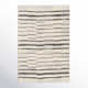 Rune Striped Handmade Tufted Wool Area Rug in Beige/Charcoal