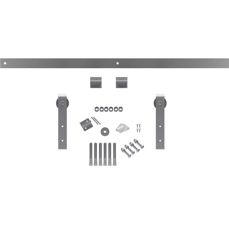 Ensemble de quincaillerie pour porte de grange standard Premium, PC chrome, 60 po