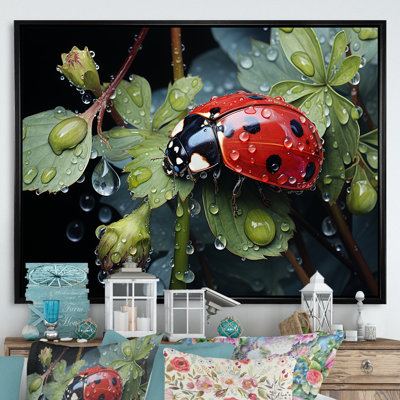 «Rainy Ladybugs Lullaby», reproduction sur toile