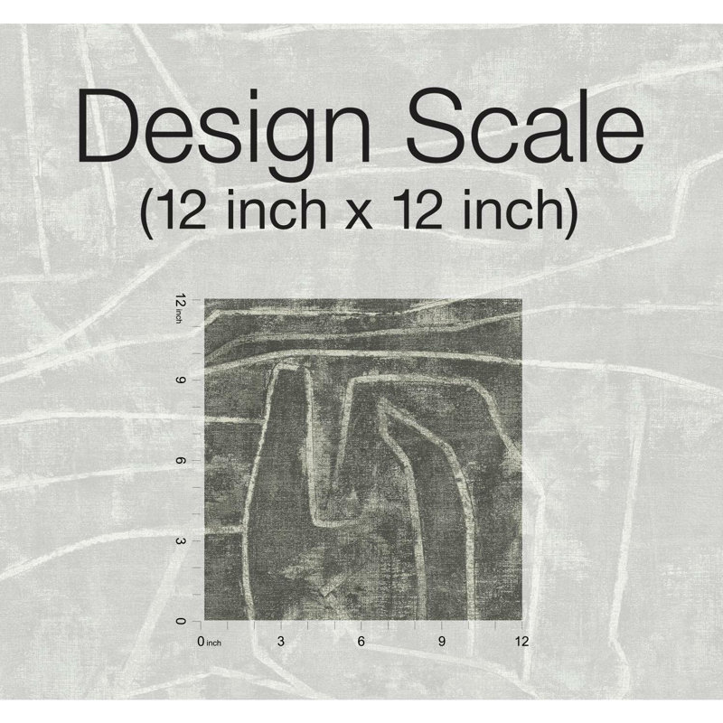 Vena Abstract Peel & Stick Wallpaper Roll, Gray/Glint