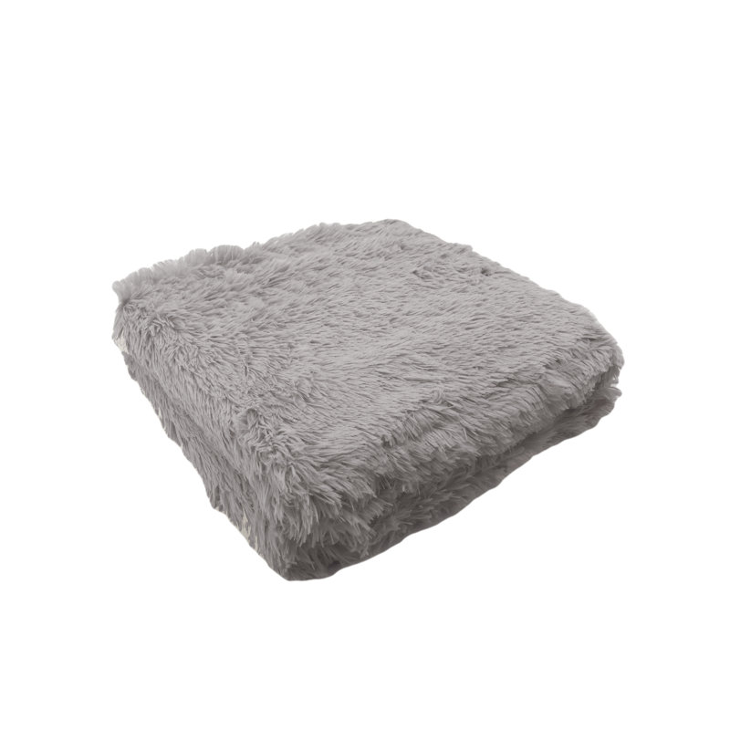 Kratika Plain Weave / Muslin Throw Blanket, Grey