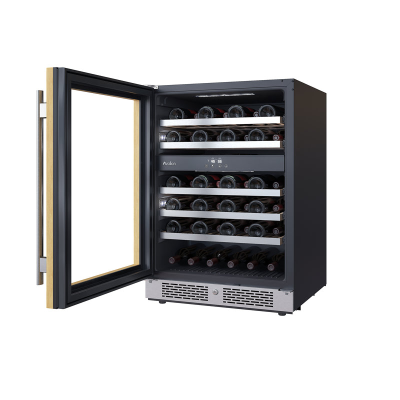 45 Bottle Dual Zone Freestanding Wine Refrigerator, Right Handed