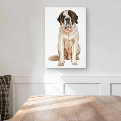 Saint Bernard Metal Print - Illustrative Animals Home Decor