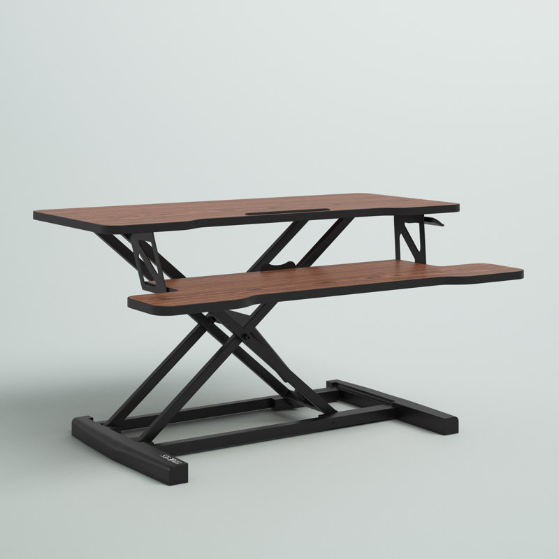 Adelyn Adjustable Standing Desk, Brown