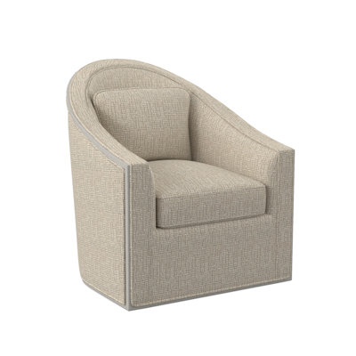 Academy Upholstered Swivel Barrel Chair