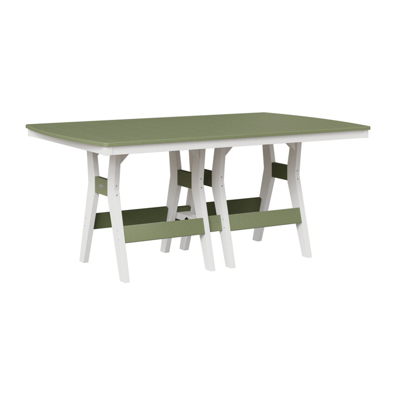 Berlin Gardens Harbor Rectangular Counter Height Table, Sage/White, 30.37" H x 72" W x 44" D