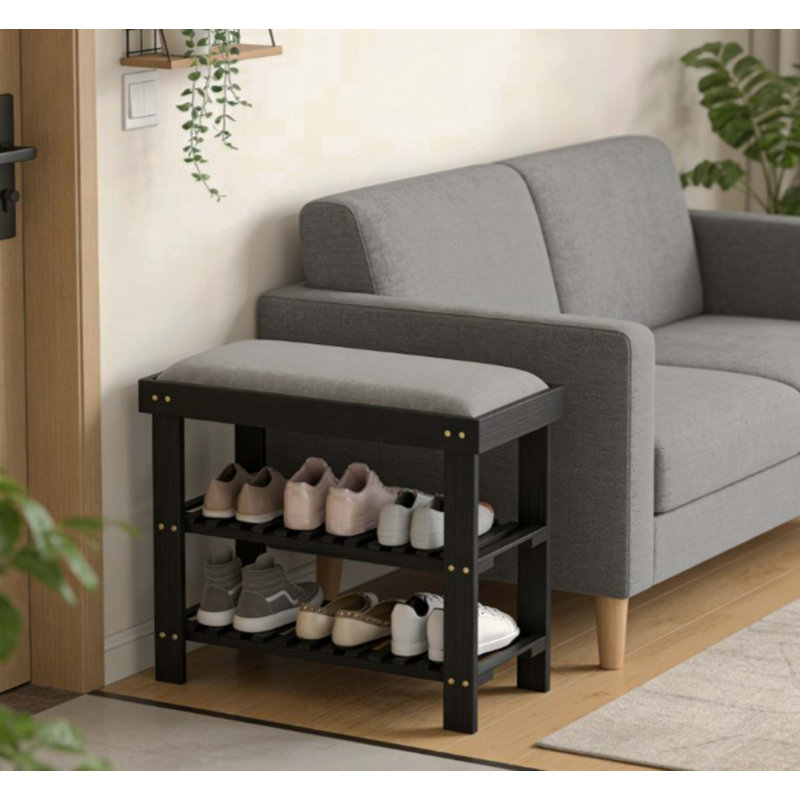 Range-chaussures, banc de rangement pour chaussures, banc d'entrée à 3 niveaux