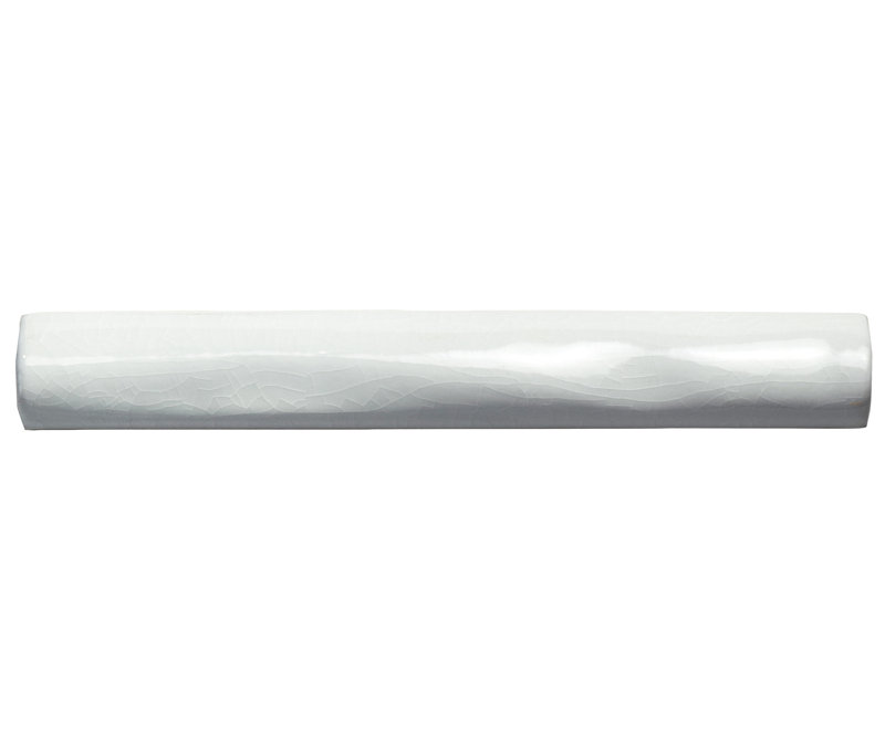 Antic Craquelle 6" x 0.75" Ceramic Mudcap Tile Trim in Gris claro