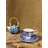 Blue Floral Teacup & Saucer Set