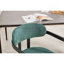 Ensemble de 2 chaises de salle à manger modernes rembourrées avec pieds en métal noir Boucle-801250822